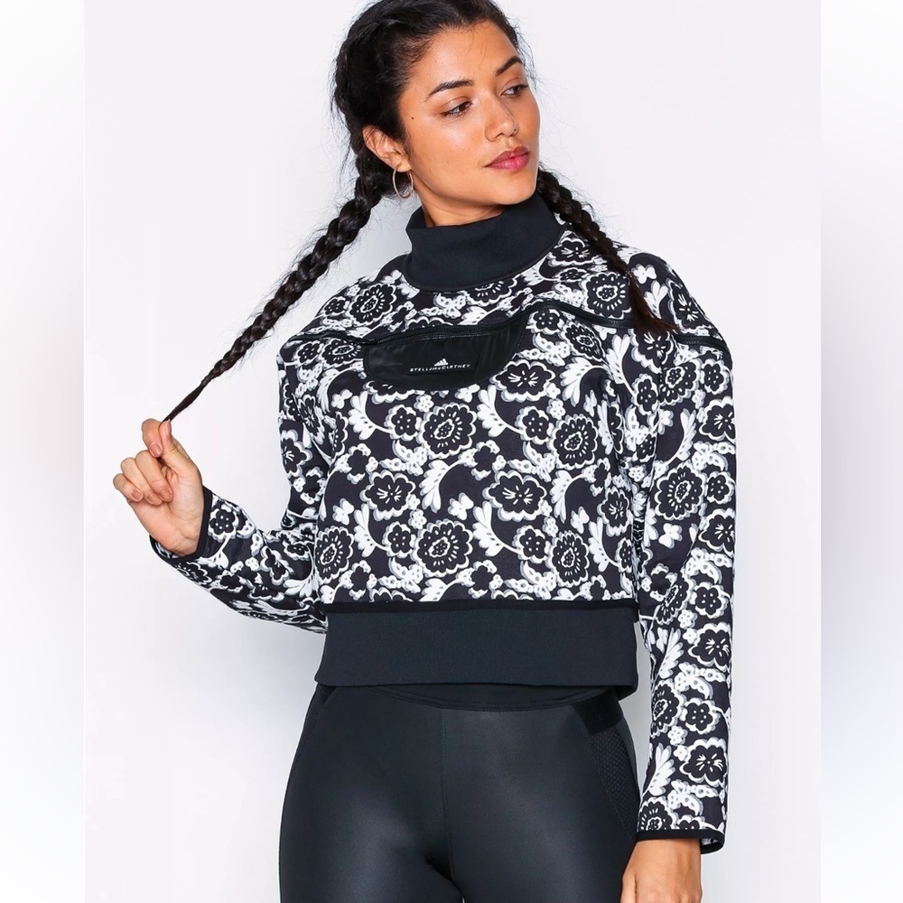 Adidas by Stella McCartney Women's Run Sweatshirt - Black/White size small
